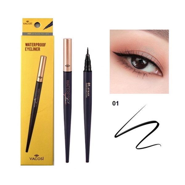 Bút kẻ mắt nước không trôi Vacosi Natural Studio Waterproof Eyeliner (5ml)