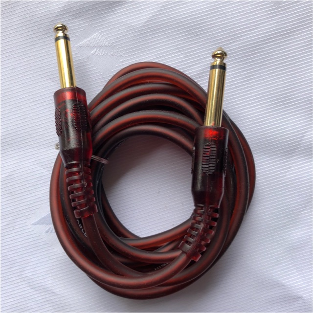 Dây 2 đầu jack 6.5ly dài 3 mét màu nâu đỏ