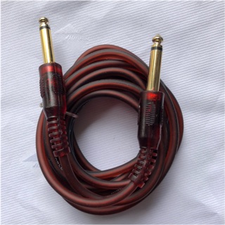 Dây 2 đầu jack 6.5ly dài 3 mét màu nâu đỏ