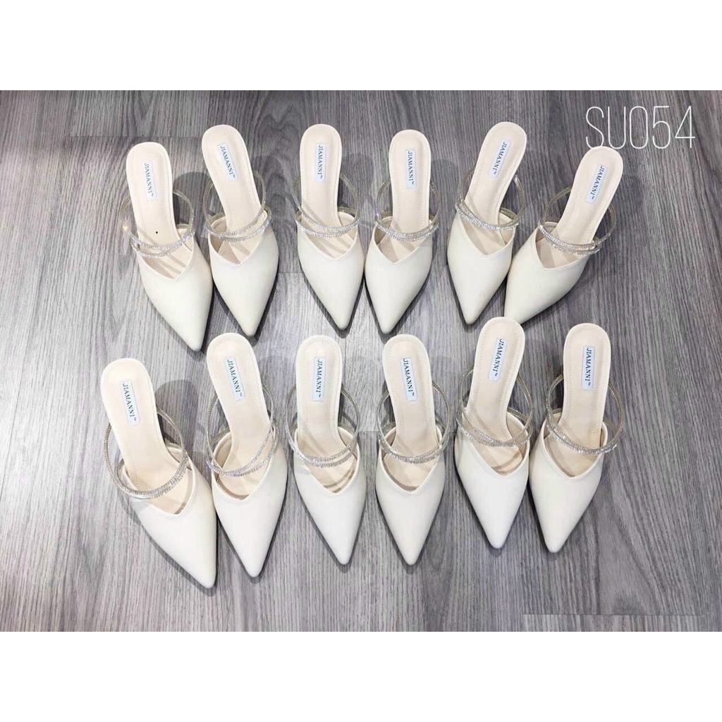 🌸HOT FREESHIP DÉP SỤC QUAI ĐÁ GÓT NHỌN CAO 2P CHẤT ĐẸP ÊM CHÂN MS118