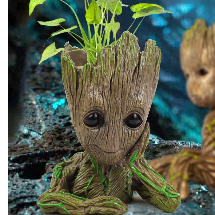 Chậu cây baby Groot độc lạ hoặc dùng cắm bút tiện lợi
