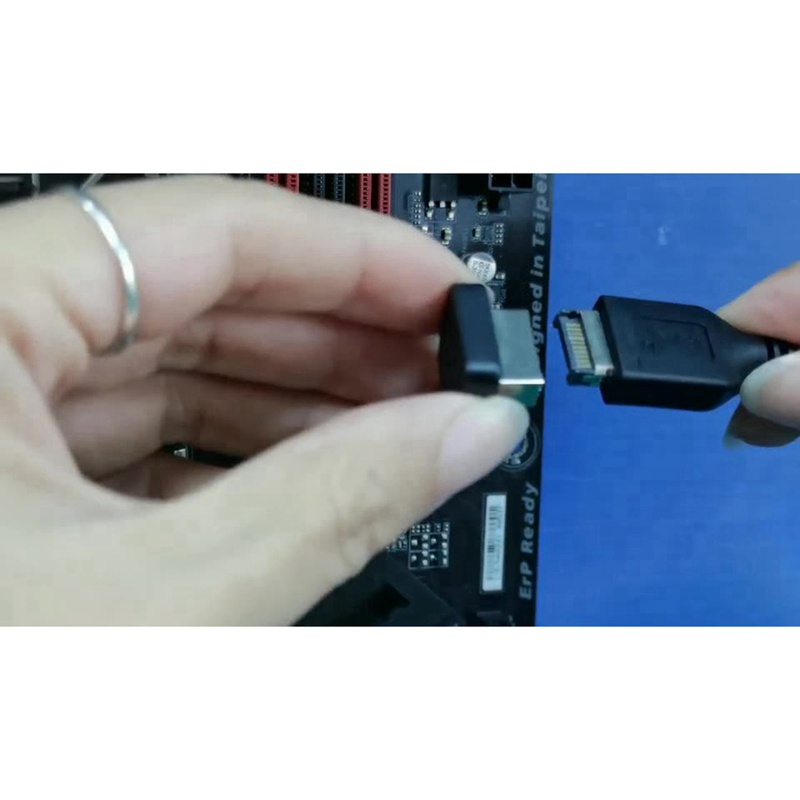Đầu chuyển đổi USB 3.1 Type-E giao diện 90 độ góc cong phía trước Type-C cho bảng mạch máy tính