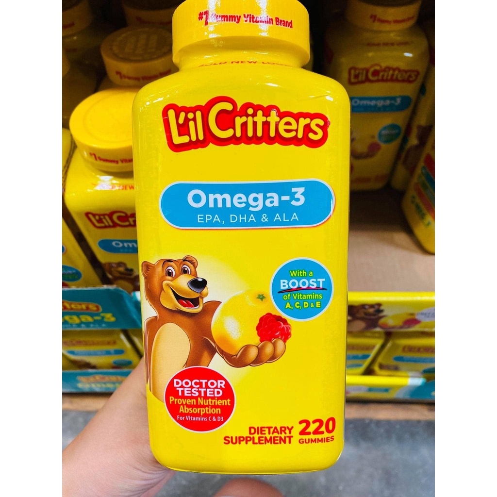 KẸO DẺO GẤU LIL CRITTERS OMEGA 3, EPA, DHA & ALA 220 VIÊN Shopee Việt Nam