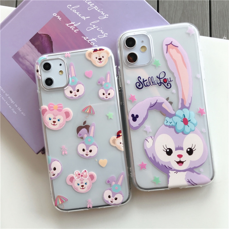 Ốp điện thoại dẻo họa tiết thỏ Stella Lou hoạt hình cho iPhone 6 6s 7 8 Plus X XS XR XSMAX 11 Pro Max | BigBuy360 - bigbuy360.vn