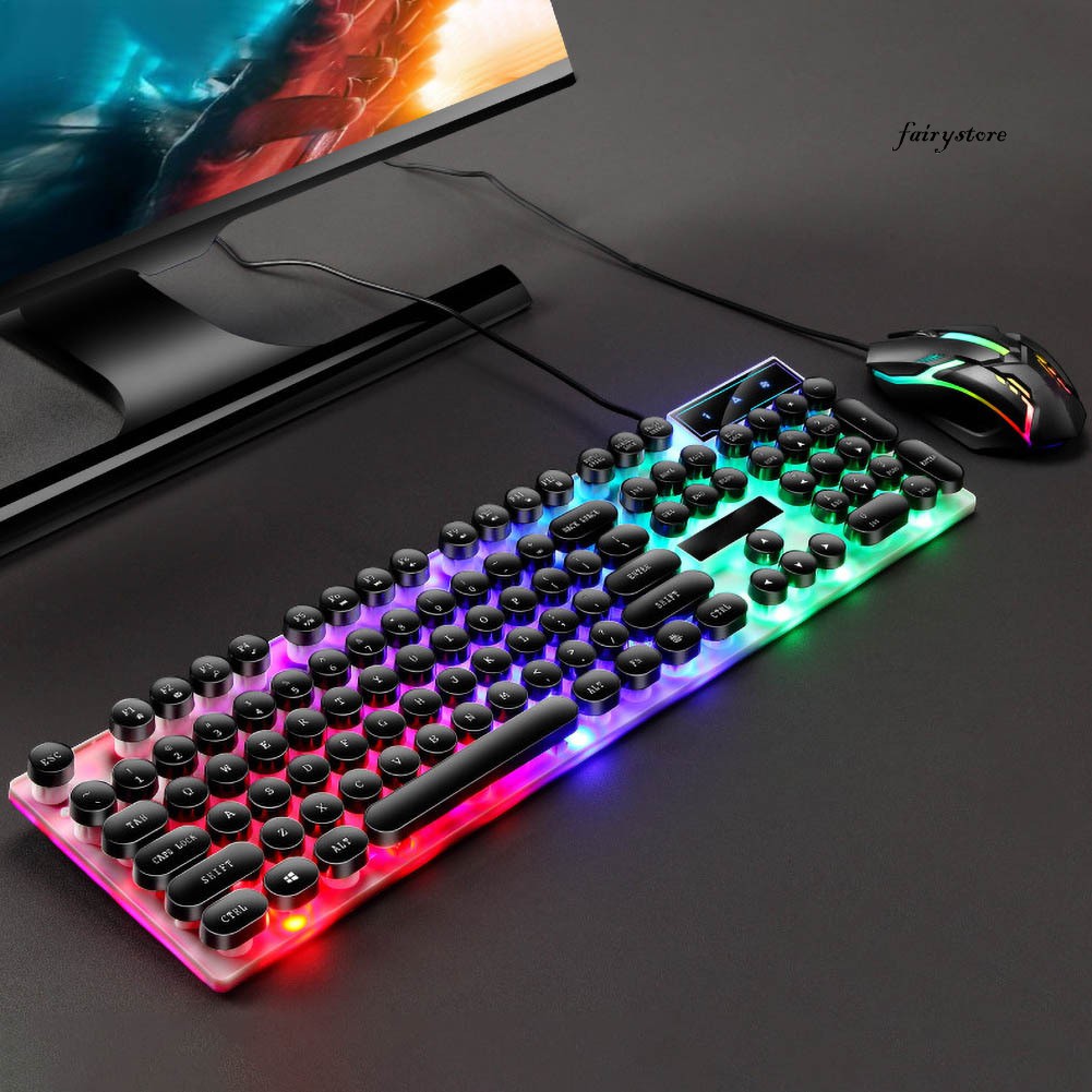 Bàn Phím Gaming Fs + Gtx300 Có Dây Tích Hợp Đèn Led Nền Cho Pc Laptop