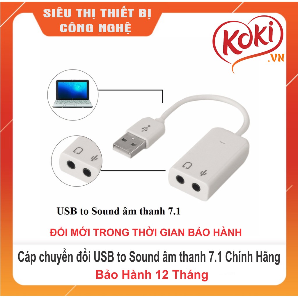 Cáp chuyển đổi USB to Sound âm thanh 7.1