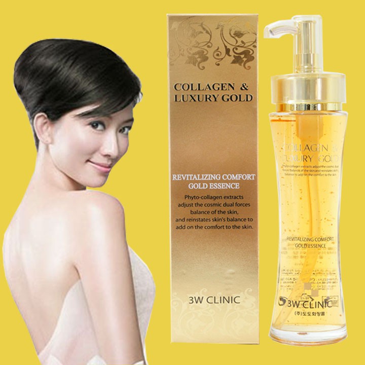 [chính hãng] seurum collagen luxury gold 3w clinic dưỡng trắng da mờ thâm nám chai lớn 150ml