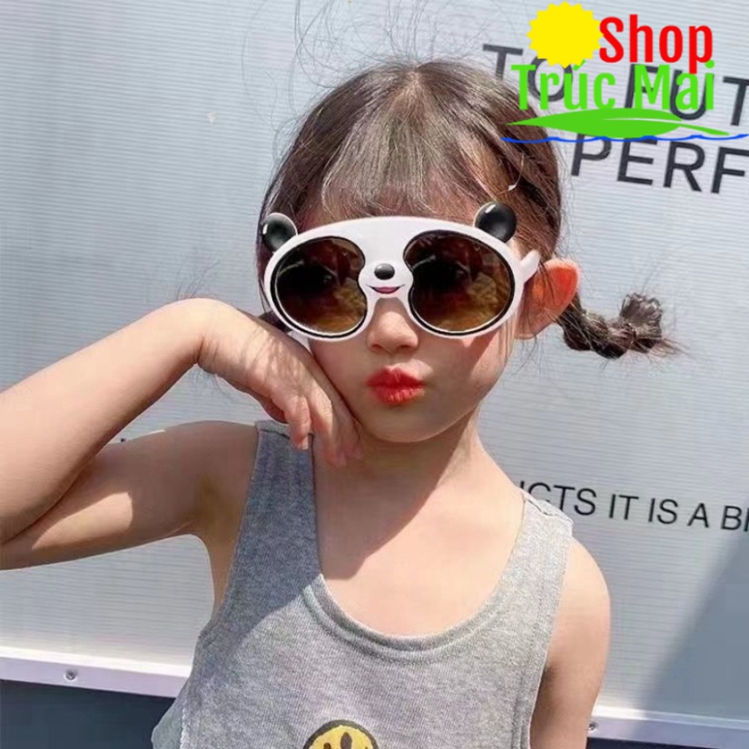 Kính Mát Chống tia hồng ngoại Hình panda đáng yêu kính gấu cho bé