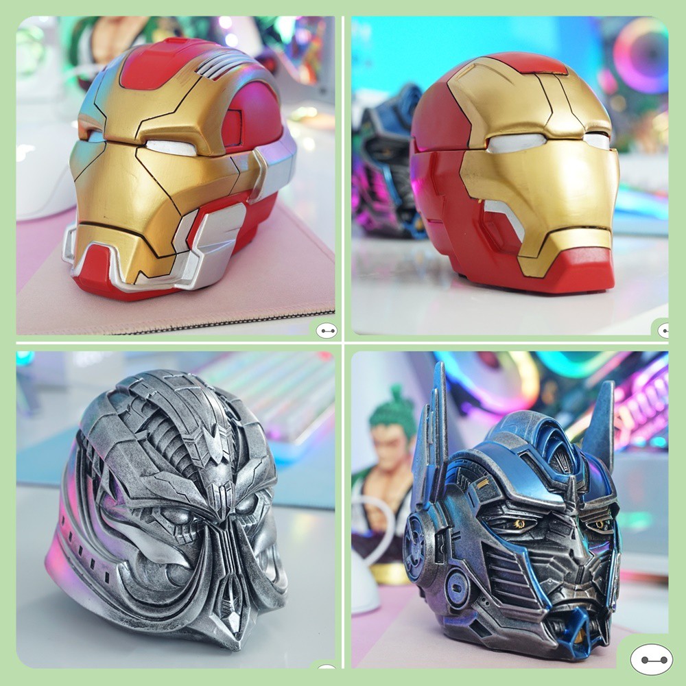 TƯỢNG ĐẦU IRONMAN OPTIMUS THẠCH CAO KIÊM GẠT TÀN CAO 12CM