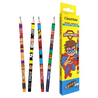 Bút chì gỗ 2b classmate super kid siêu nhân, ngòi đậm,dành cho học sinh