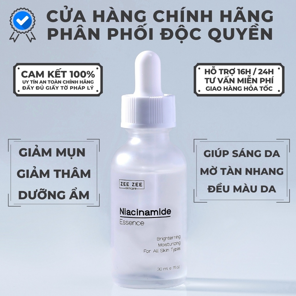 Niacinamide Essence ZEE ZEE skincare - Tinh Chất Dưỡng Sáng Da, Làm Mờ Tàn Nhang, Thâm Mụn, Ngừa Lão Hóa