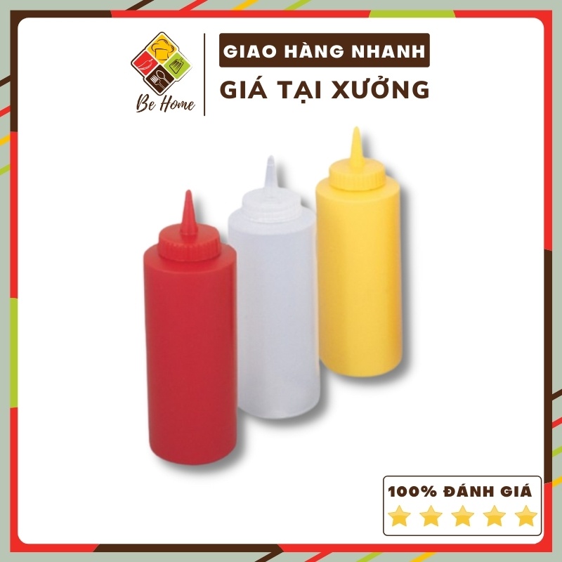 Bình Đựng Nước  BEHOME Bình đựng nước Sốt Nhựa Thân Thiện - An Toàn Dễ Dàng Vệ Sinh [GÍA XƯỞNG]