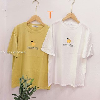 Áo thun nữ cam clem dễ thương