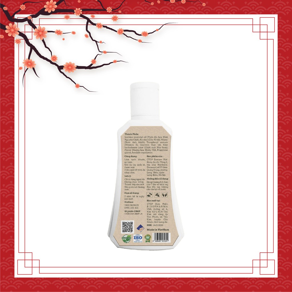 Nước rửa tay 💓FREESHIP💓 khô sát khuẩn dạng Gel hương hoa Nhài 100ml | BigBuy360 - bigbuy360.vn