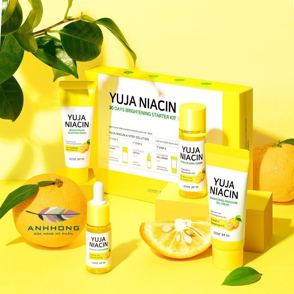 ( VÀNG) Set 4 Món Some By Mi Yuja Niacin 30 Days Brightening Starter Kit