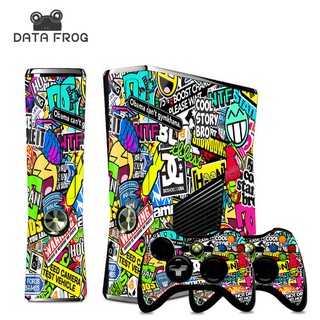 Data frog Miếng Dán Hình Ếch Cho microsoft xbox 360 slim Và 2 Tay Cầm Chơi Game