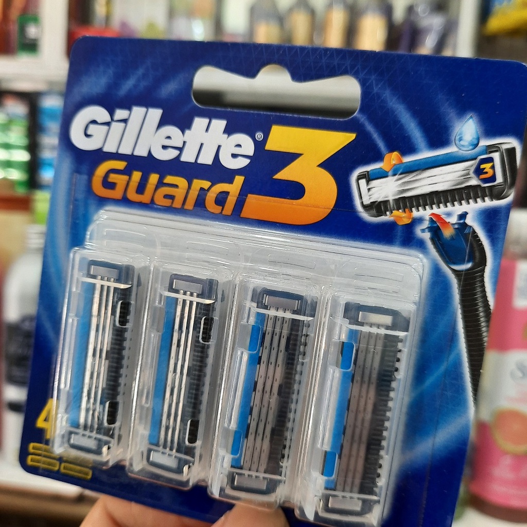 Vỉ 4 Lưỡi Dao cạo râu Gillette Guard 3