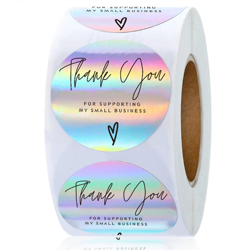 Set 500 nhãn dán màu cầu vồng trang trí quà tặng