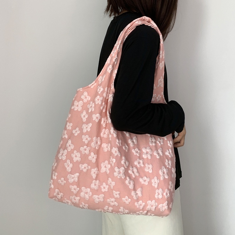 Túi Xách Đeo Vai Chất Liệu Canvas Phối Ren Hoa GXYXB033