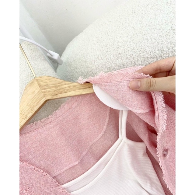 Set áo váy hồng 3 món NỮ TÍNH - Shop Trang Quãng Châu