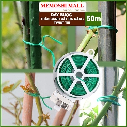 [Cần Kíp Gọn Ngay] Dây Kẽm Bọc Nhựa Buộc Đồ Đa Năng Twist Tie 50M