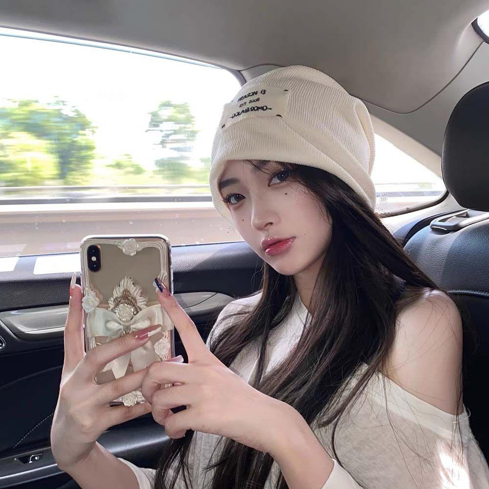 Mũ Trùm Đầu Màu Trơn In Chữ Phong Cách Hip Hop Thời Trang Thu Đông