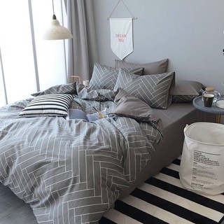 Bộ chăn ga gối 4 món nhập khẩu cotton poly