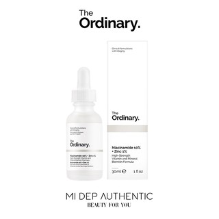 Tinh chất The Ordinary Niacinamide 10% + Zinc 1% 30ml kiềm dầu, thu nhỏ lỗ chân lông, hỗ trợ giảm mụn