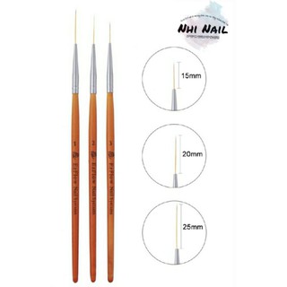 Cọ Nét Cán gỗ , Bộ cọ nét EZFLOW 3 cây dùng để vẽ nét.