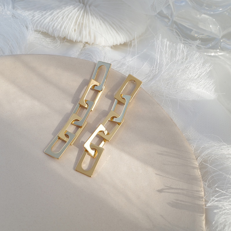 Bông Tai Dáng Dài Mặt Nhám Hình Vuông Phong Cách Punk Cá Tính Thời Trang Dành Cho Nữ 2022