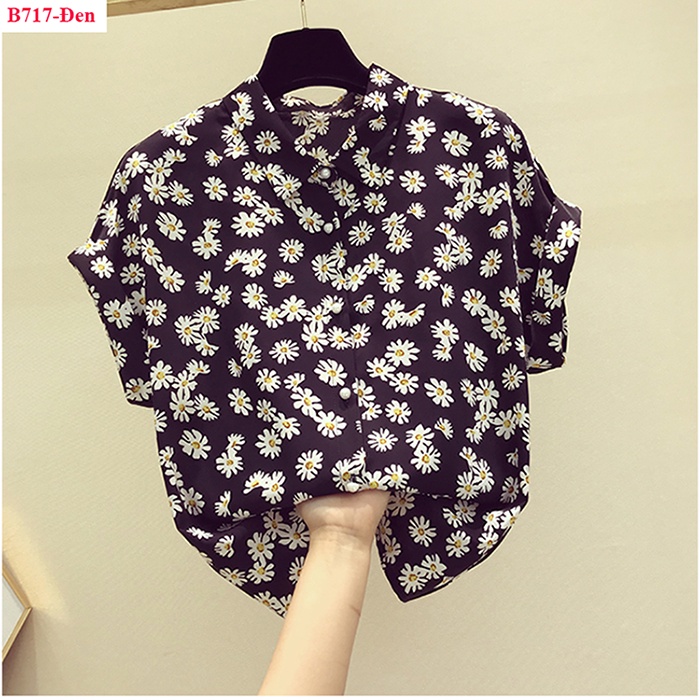 B717 ÁO SƠ MI NÚT NGỌC SANG TRỌNG SALE LẺ SIZE