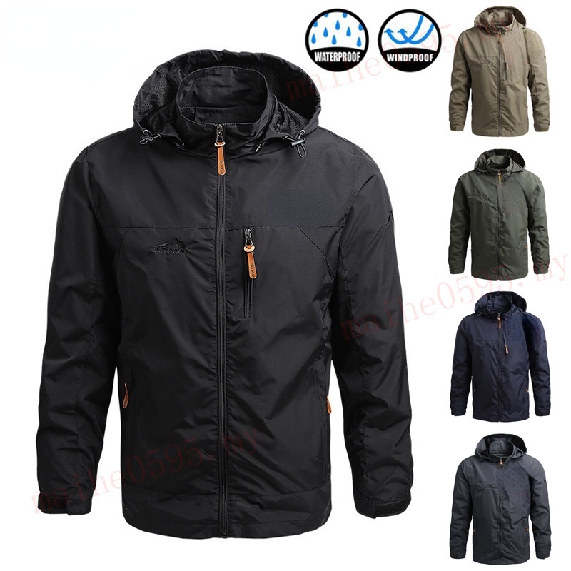 Áo khoác The North Face có mũ trùm đầu chống gió chống thấm nước kích thước lớn thời trang dành cho nam