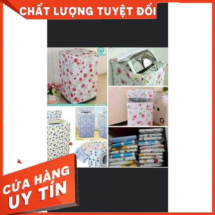 Vỏ bọc máy giặt chống thấm satin cao cấp giao màu ngẫu nhiên