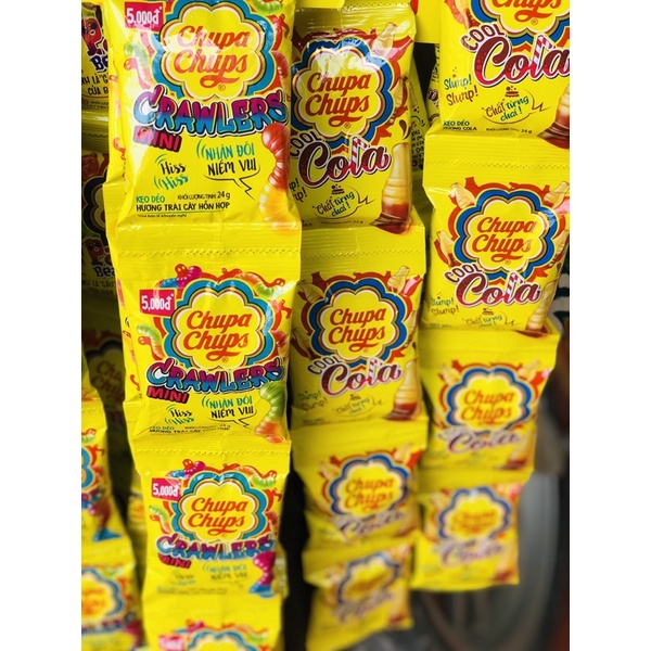 Kẹo dẻo hương trái cây Chupachups hình sâu/chai cola 24g