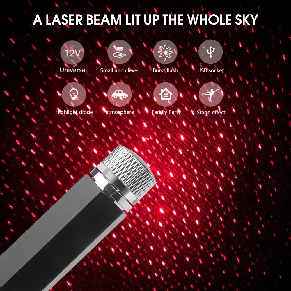 Đèn led laser bầu trời sao đầu cắm usb tiện dụng