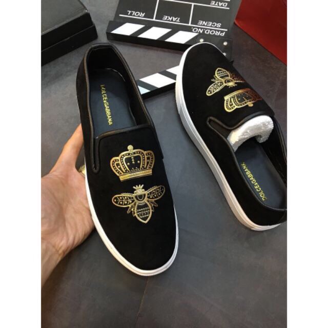 (Video Thật) Giầy Lười Nam Siêu Cấp Kiểu Dáng Trẻ Trung Thời Trang Ong Vàng Nhũ, Mác Dolce Chất Đẹp | BigBuy360 - bigbuy360.vn