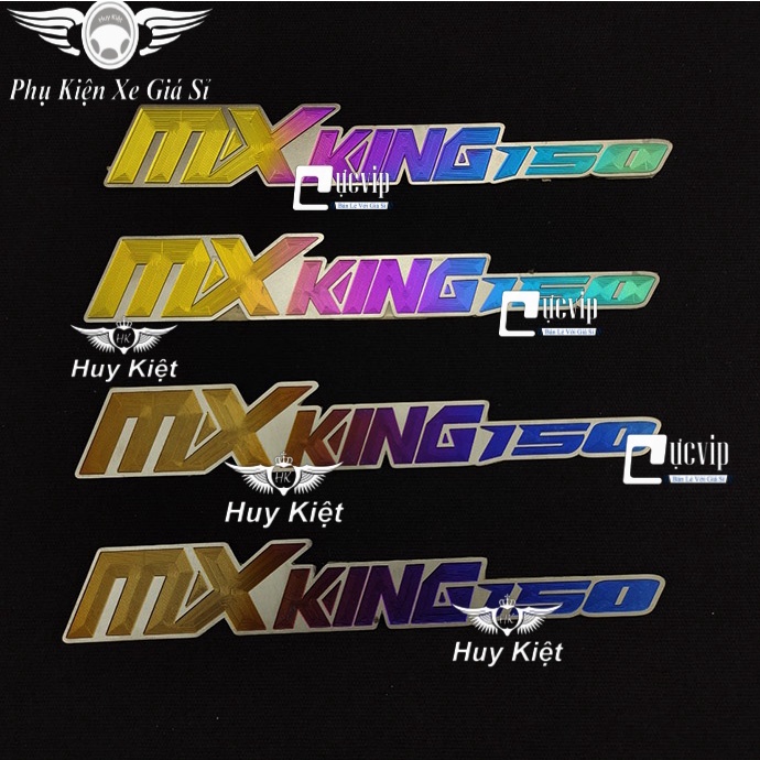 Cặp Tem Chữ MX King 150 Titan Dán Thân (Sườn) Xe Sẵn Keo Dán 3m Mặt Sau MS5003