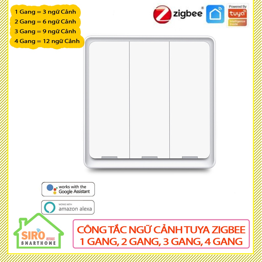 Công Tắc Ngữ Cảnh (Dán Tường) TUYA ZIGBEE