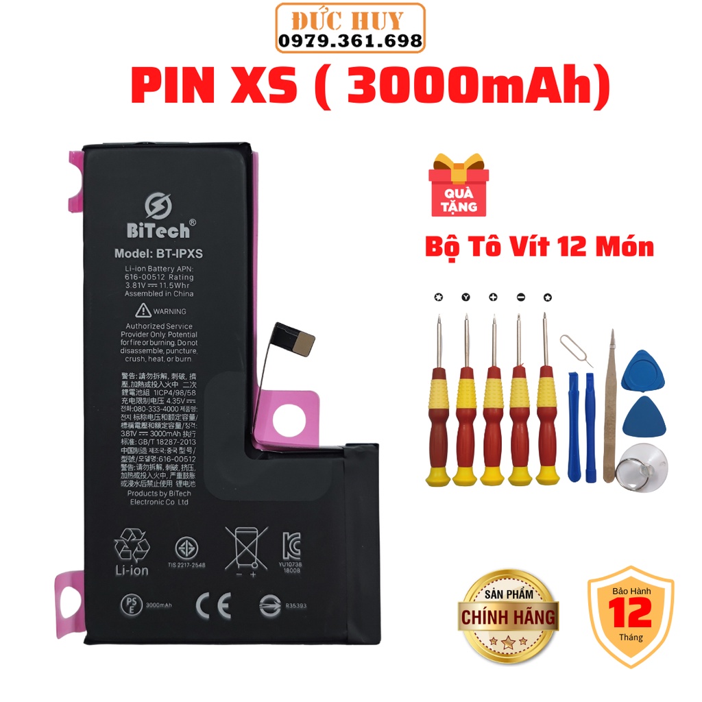 Pin IPXS Dung Lượng Cao BiTech BT-IPXS ( 3000 mAh )