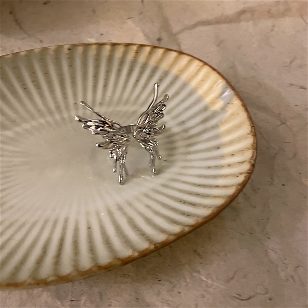 Nhẫn Mở Hình Bướm Có Thể Điều Chỉnh Phong Cách Retro Thời Trang Hàn Quốc Xinh Xắn