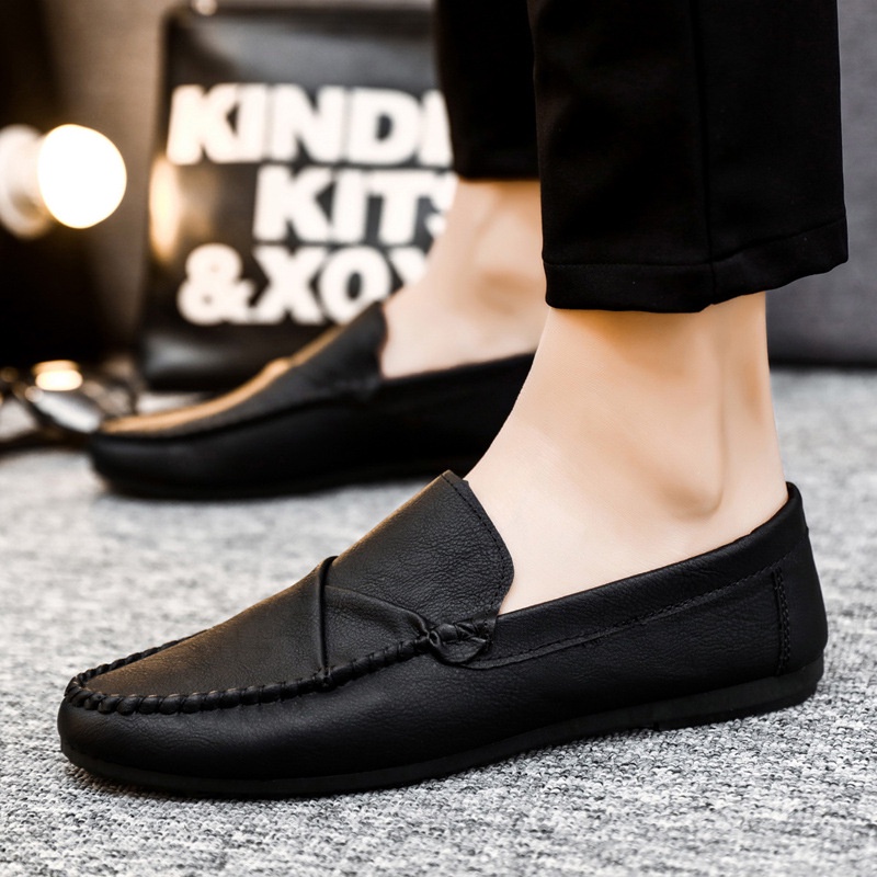 Giày lười đế mềm kiểu Hàn thời trang mùa xuân thu 2021 cá tính dành cho nam