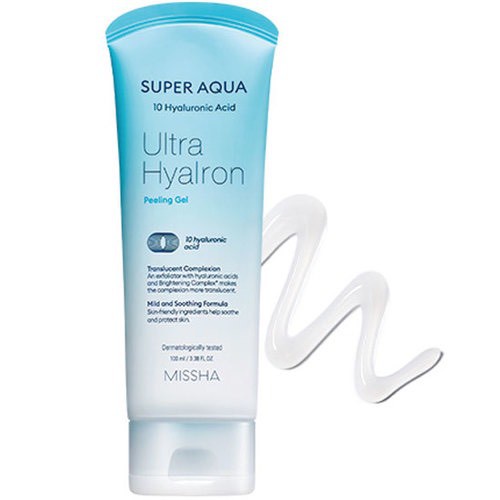 Tẩy Da Chết Missha Super Aqua Ultra Hyalron Peeling Gel 100ml (10 Hyaluronic Acid)