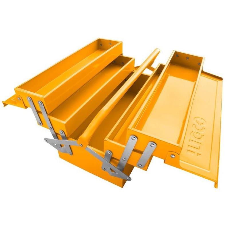 Thùng đựng đồ nghề bằng sắt 400x200x195mm Ingco Thép chất lượng cao HTB03