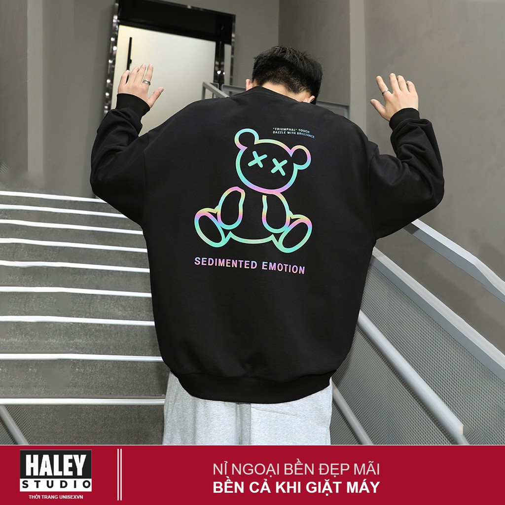 Áo Sweater phản quang Sedimented emotion Nam Nữ Unisex Hàn Quốc mã HD74 Chất nỉ đẹp dày - quà tặng ngẫu nhiên | BigBuy360 - bigbuy360.vn