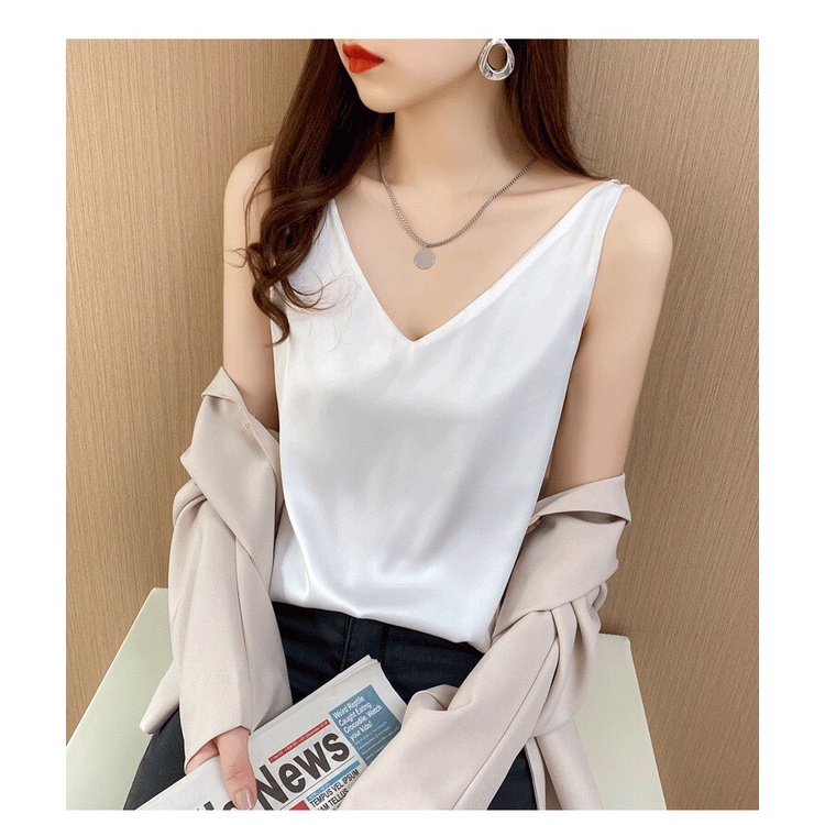 ÁO KIỂU NỮ 2 DÂY LỤA SATIN SANG TRỌNG- PILA HOUSE