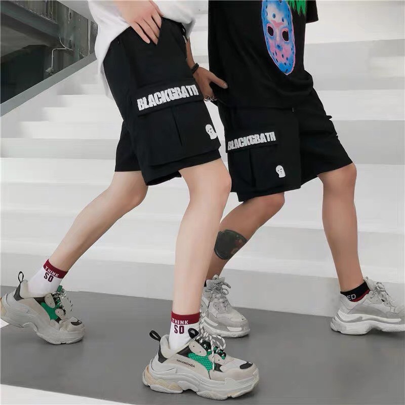 Quần Short Kaki Nam Nữ Túi Hộp Nút Bấm Unisex Chất Dày Dặn