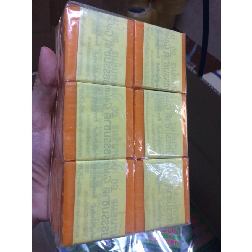 1Cục Xà phòng NGHỆ CAM Galong ngừa mụn - viêm nang lông dưỡng trắng - Thái Lan