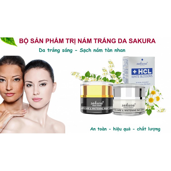 Bộ Mỹ Phẩm Giảm Nám Trắng Da Cao Cấp SAKURA Hiệu Quả