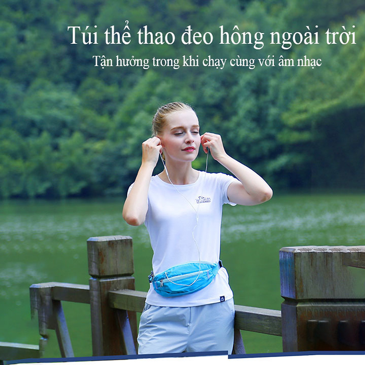 Săn Ngay Đai chạy bộ thể thao Túi đeo hông Túi đeo bụng chạy bộ tập gym thể thao du lịch hàng chính hãng Tuyệt Vời