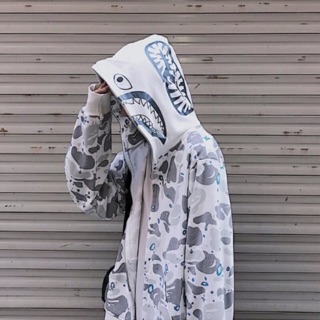 Áo khoác bape Ulzzang cá tính họa tiết ( hàng có sẵn- loại 1- chất nỉ bông)